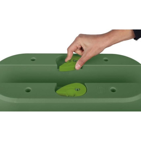 Jardiniere Cavaliere Osaka - EDA - 19,5 L - Fixation Simple pour Balcons et Rambardes - 56 x 30,1 x H. 20,6 cm - Vert Laurier