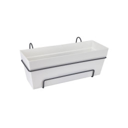 Elho Loft Urban Balconniere Allin1 50 - Blanc - L 49 x B 27 x H 21 cm - Balconextérie