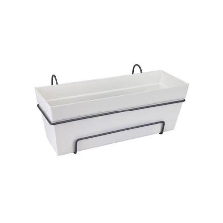 Elho Loft Urban Balconniere Allin1 50 - Blanc - L 49 x B 27 x H 21 cm - Balconextérie