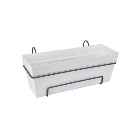 ELHO Balconniere Loft Urban Allin1 - L 49 x W 27 x H 21 cm - Balcon, extérieur - 100% recyclé - Blanc