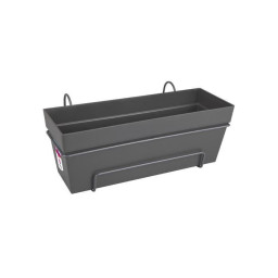 Elho Loft Urban Balconniere Allin1 50 - Noir - L 49 x B 27 x H 21 cm - Balconextérieu