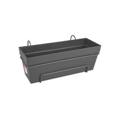 Elho Loft Urban Balconniere Allin1 50 - Noir - L 49 x B 27 x H 21 cm - Balconextérieu Elho Loft Urban Balconniere Allin1 50 - Noir - L 49 x B 27 x H 21 cm - Balconextérieu