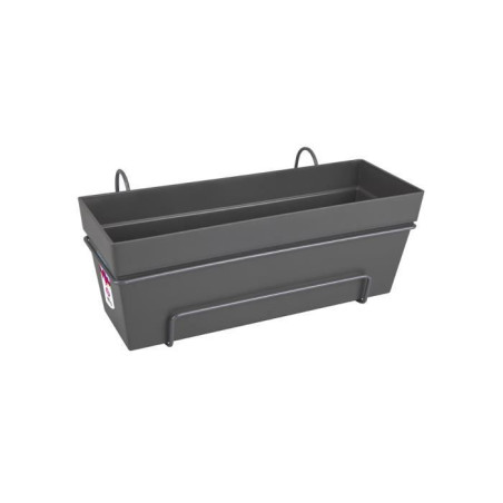 ELHO Balconniere Loft Urban Allin1 - L 49 x W 27 x H 21 cm - Balcon, extérieur - 100% recyclé - Noir
