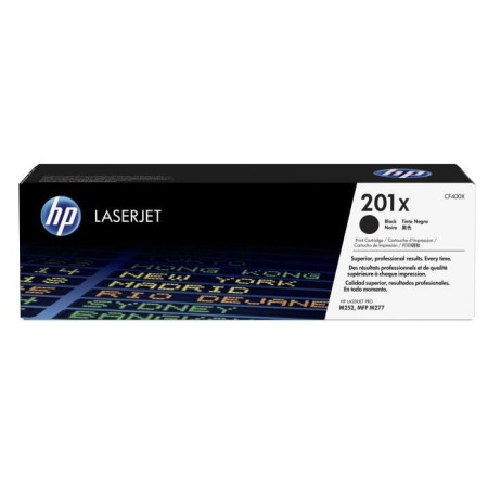 Cartouche de toner noir HP 201X grande capacité authentique pour HP Color LaserJet Pr