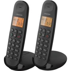 Téléphone fixe sans fil - LOGICOM - DECT ILOA 255T DUO - Noir - Avec répondeur Téléphone fixe sans fil - LOGICOM - DECT ILOA 255T DUO - Noir - Avec répondeur