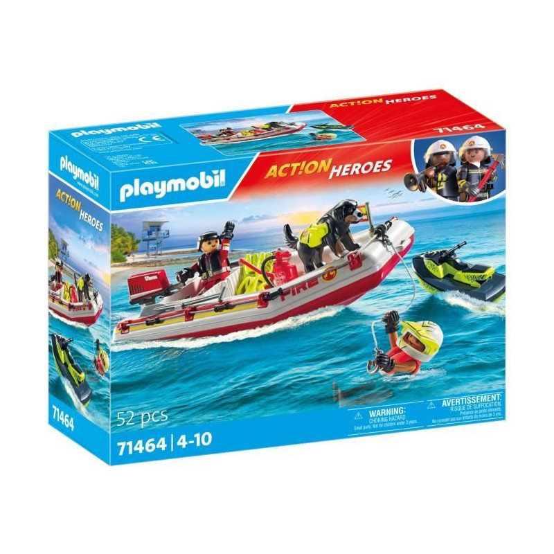 Jouet Bateau de Pompiers en Plastique Interactif Musical avec Pulvérisation d'Eau Jouet de Baignoire pour Enfants