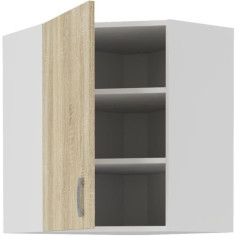 SARA Meuble haut d'angle - Décor chene sonoma - L59xP59xH71