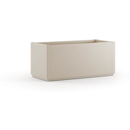 STEFANPLAST Bac a fleur/Jardiniere ETHICA rectangulaire 80 L - 80x36xh 35 cm - Craie