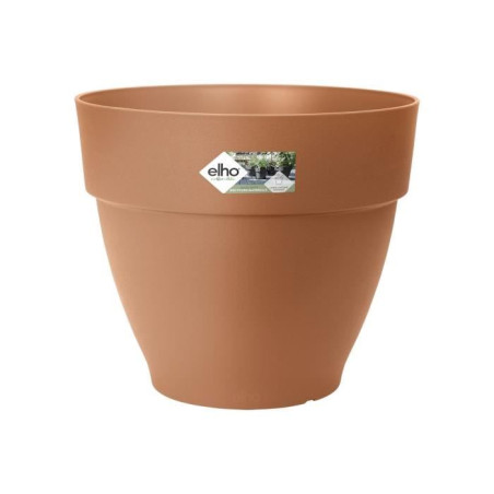 Elho Pot de fleurs rond Vibia Campana - Ø 55 x H 47 cm - Extérieur - 100% recyclé - Marron