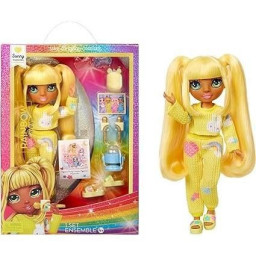 Junior High Pyjama Party -&nbsp;Poupée mannequin articulée 22 cm - Sunny (Jaune) - Nombreu