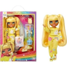 Junior High Pyjama Party -&nbsp;Poupée mannequin articulée 22 cm - Sunny (Jaune) - Nombreu