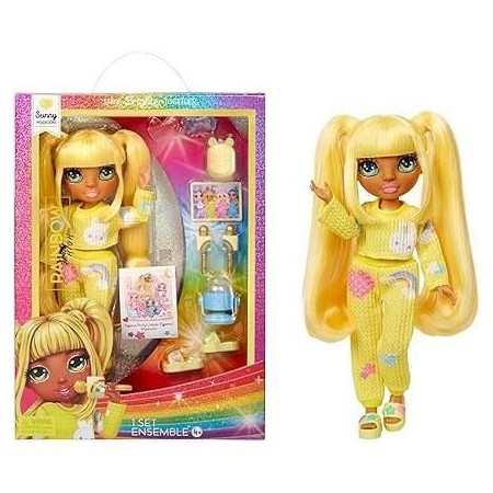 Junior High Pyjama Party -&nbsp;Poupée mannequin articulée 22 cm - Sunny (Jaune) - Nombreu