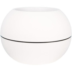 Bac a fleurs rond RIVIERA GRANIT BOULE - Plastique - Diametre 50 cm - Blanc