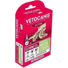 VETOCANIS Pipettes Anti-puces et anti-tiques Duo - 2 pipettes pour 5 semaines de prot VETOCANIS Pipettes Anti-puces et anti-tiques Duo - 2 pipettes pour 5 semaines de prot