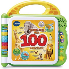 VTECH - Mon Imagier Bilingue - 100 Animaux - Livre interactif bilingue - Pour Enfant