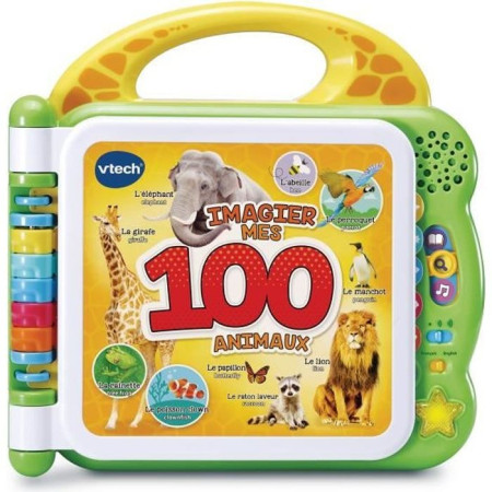 VTECH - Mon Imagier Bilingue - 100 Animaux - Livre interactif bilingue - Pour Enfant