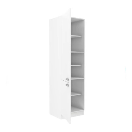 ATLAS Colonne de cuisine 2 portes - L 60 x P 58 x H 210 cm - Décor blanc