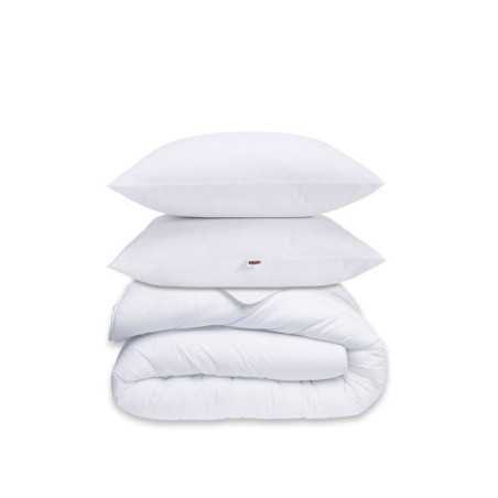 Pack Protection - Couette Tempérée 200x200 cm + 2 oreillers 60x60 cm + 2 proteges oreiller 60x60 cm - Blanc