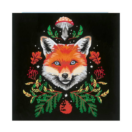 CreArt Fox / Renard 20x20 cm - format carré - Peinture par numéros  Des 12 ans  Rav