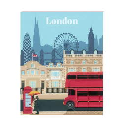CreaArt London 24x30 cm - Peinture au numéro Adulte - Des 12 ans