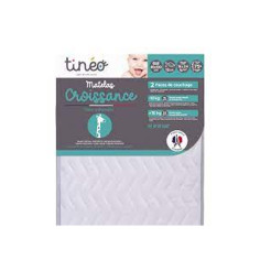 Matelas TINEO CROISSANCE - Evolutif - 2 faces de soutien : Ferme et Souple - 60x120x12 cm