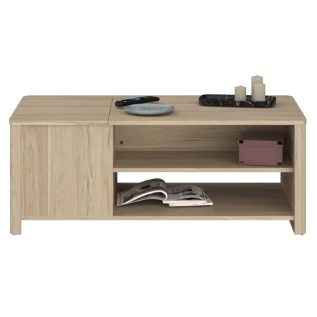 Table basse BETTY rectangulaire - En panneau de particules revetu papier - Décor chen