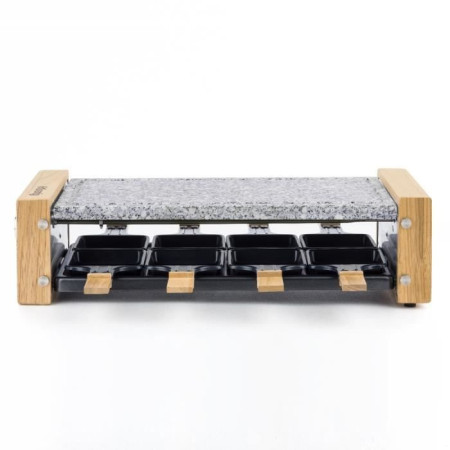 Raclette et pierre a cuire 8 personnes design bois