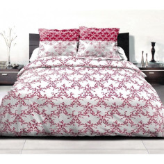 Parure de couette HOME LINGE PASSION FRISE - Bordeaux - 100% Coton 57 Fils Parure de couette HOME LINGE PASSION FRISE - Bordeaux - 100% Coton 57 Fils
