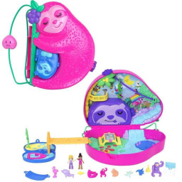 Polly&nbsp;Pocket-La Famille des Paresseux-Coffret 2&nbsp;en&nbsp;1
