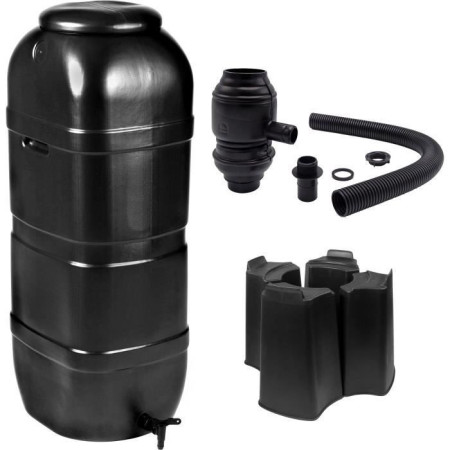 NATURE Récupérateur d'eau kit - 100 litres - Forme colonne - Traité anti-UV - Fabriqu
