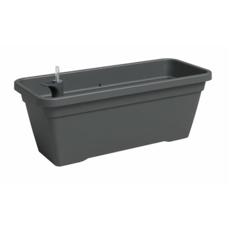 Jardiniere VENEZIA - Plastique - Anthracite - Rectangulaire - L77,9 x P24 x H22cm - ARTEVASI