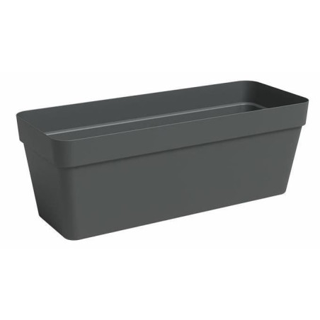 Jardiniere CAPRI - Plastique - Anthracite - Rectangulaire - L49,9 x P20 x H18,1cm - ARTEVASI
