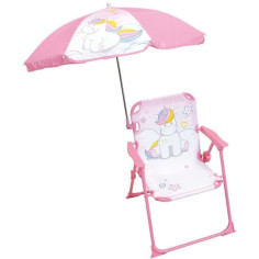FUN HOUSE Licorne Chaise pliante camping avec parasol - H.38.5 xl.38.5 x P.37.5 cm + FUN HOUSE Licorne Chaise pliante camping avec parasol - H.38.5 xl.38.5 x P.37.5 cm +