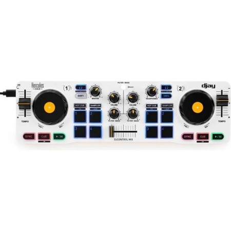 HERCULES DJControl Mix  Contrôleur DJ sans fil pour Smartphone - Bluetooth - iOS et
