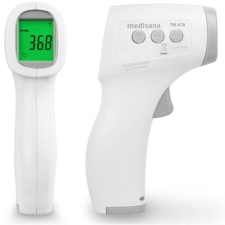 Thermomètre sans contact TM A79 Medisana. Alarmes visuelle (3 couleurs) et sonore. Di