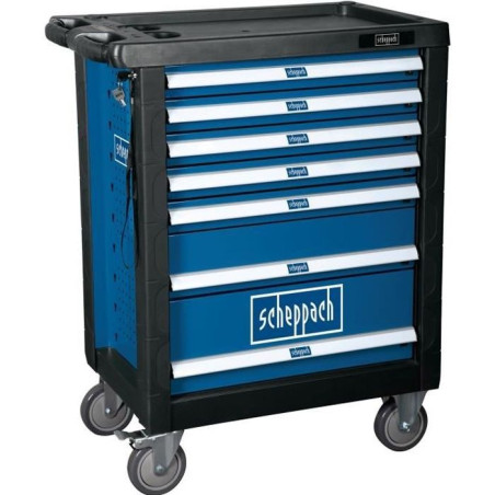Servante d'atelier outillée SCHEPPACH - TW1000 - 7 tiroirs - 263 pcs (servante incluse)