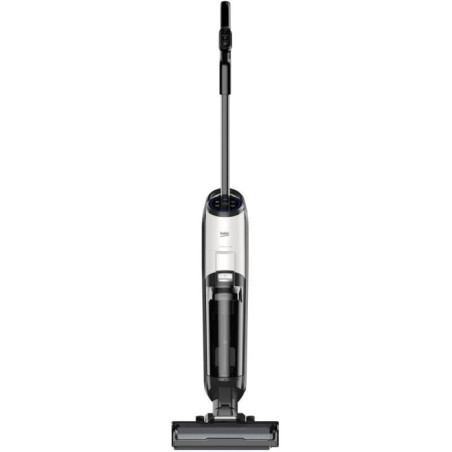 BEKO VCW70340W - Aspirateur Balai Laveur 3 en 1 - Option vapeur - 300 W - Vapeur 1400 W - 2 réservoirs - Ecran LED - Blanc et n