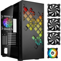 Boitier PC sans alimentation - BITFENIX Tracery ARGB (Noir) - Moyen tour - Format E-ATX Boitier PC sans alimentation - BITFENIX Tracery ARGB (Noir) - Moyen tour - Format E-ATX