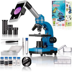 Microscope étudiant BIOLUX SEL - BRESSER JUNIOR - grossissement 40x-1600x - kit d'exp