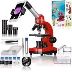 Microscope étudiant BIOLUX SEL - BRESSER JUNIOR - grossissement 40x-1600x - kit d'exp