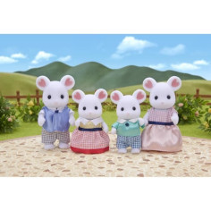 Figurine Famille Souris Marshmallow Sylvanian - SYLVANIAN FAMILIES - 5308 - Articulée