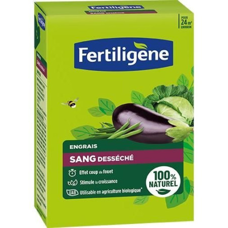 Sang desséché UAB - FERTILIGENE - FSAN12 - 1,2 kg - Effet coup de fouet - Idéal pour les fleurs et le potager