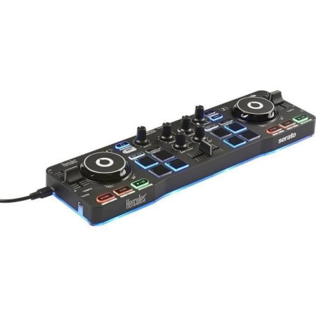 HERCULES STARLIGHT - Contrôleur DJ USB - 4 pads x 4 modes - Carte son intégrée - Sera