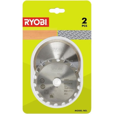 RYOBI Kit 2 lames (1 lame pour bois / métal et 1 lame carrelage) pour scie multi-maté