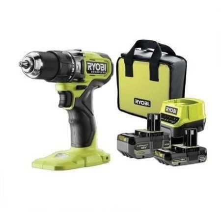 RYOBI - Perceuse-visseuse a percussion BRUSHLESS 18V ONE+ 54 Nm - 2 batteries 4 & 2 A
