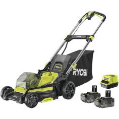 Tondeuse poussée 18V - RYOBI - Ø coupe 40 cm - Ramassage et mulching - 2 batteries 18 Tondeuse poussée 18V - RYOBI - Ø coupe 40 cm - Ramassage et mulching - 2 batteries 18