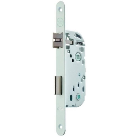 Serrure a encastrer a condamnation - YALE - Y73R-A40/B/SC - Axe 40 mm, coffre 135 mm - Certifié NF Niveau 2 - Blanc, Gâche inc