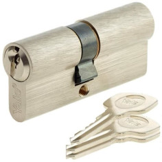 Cylindre de Serrure - YALE - YC500+ - 40x50 mm - 5 Goupilles - 3 Clés - Nickelé Cylindre de Serrure - YALE - YC500+ - 40x50 mm - 5 Goupilles - 3 Clés - Nickelé