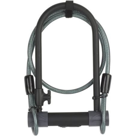 Antivol U a clé de Sécurité + Câble pour Vélo et VTT - YALE - YUL2C/13/230/1 - Certifié Sold Secure Silver - 4 clés fourn