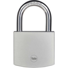 Cadenas Laiton - YALE - Y120DB/60/135/1 - Extérieur - Chromé 60 mm - Anti Rouille - H Cadenas Laiton - YALE - Y120DB/60/135/1 - Extérieur - Chromé 60 mm - Anti Rouille - H